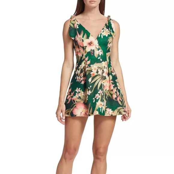 Zimmermann Lexi Tropical Floral Linen Minidress - Picture 2 of 7